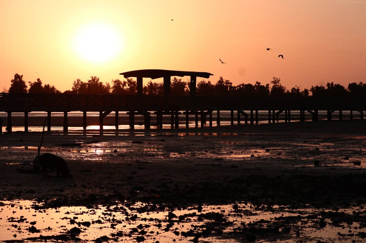 atardecer desde la isla de las conchas